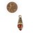 The Bead Chest Carnelian Brass Capped Locket Pendant (28x10mm)